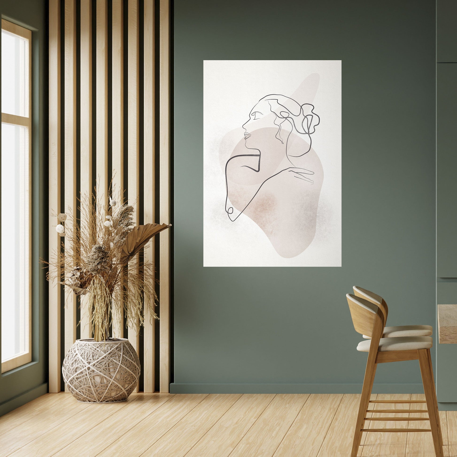 Affiche verticale autocollante « LIGNES GRACIEUSES »