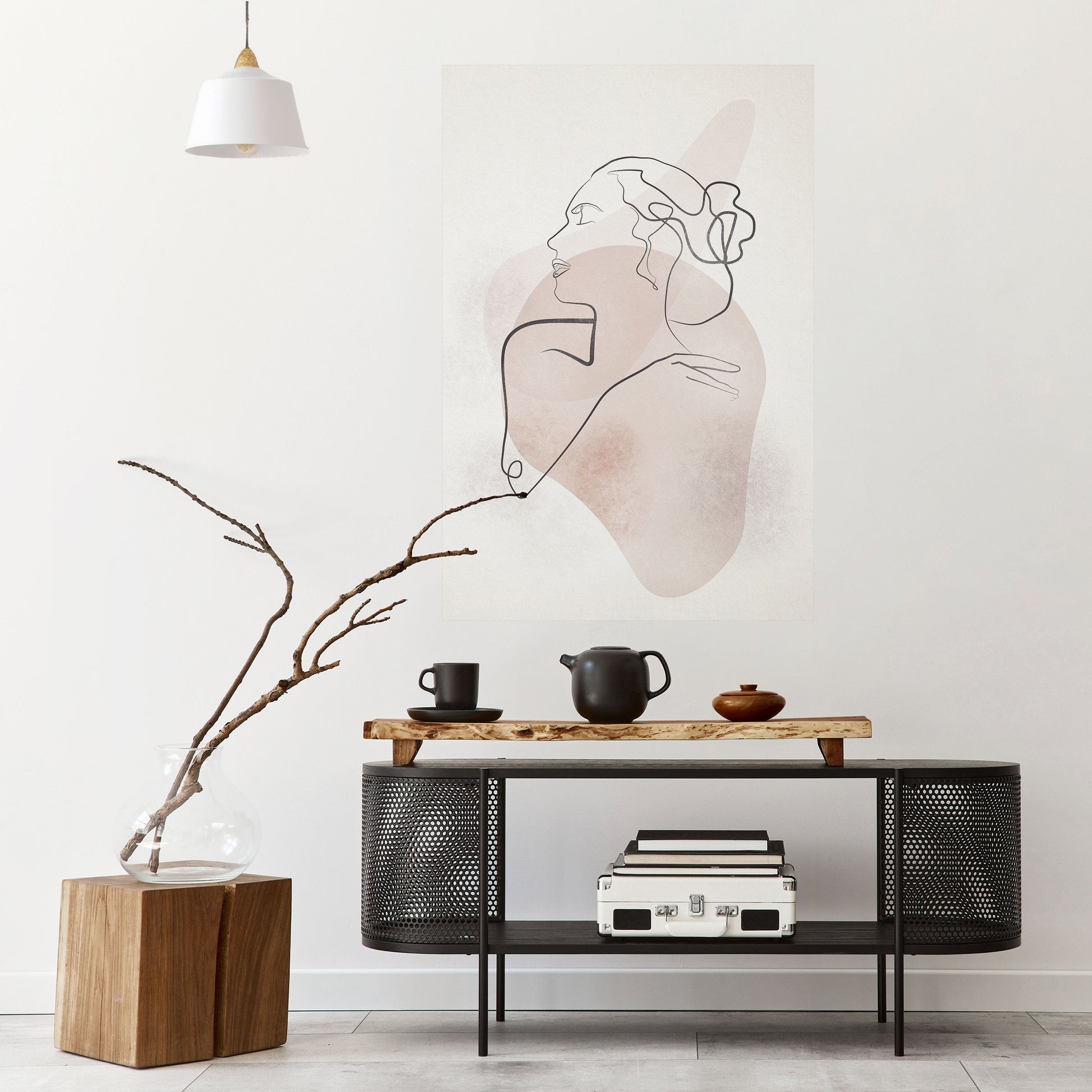 Affiche verticale autocollante « LIGNES GRACIEUSES »