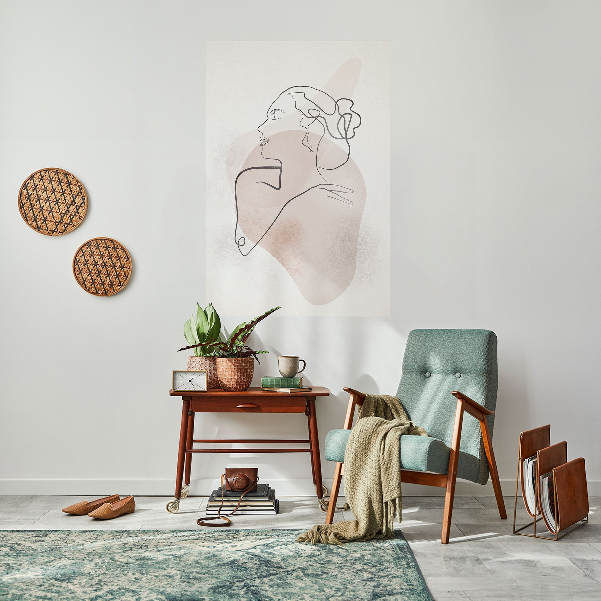 Affiche verticale autocollante « LIGNES GRACIEUSES »