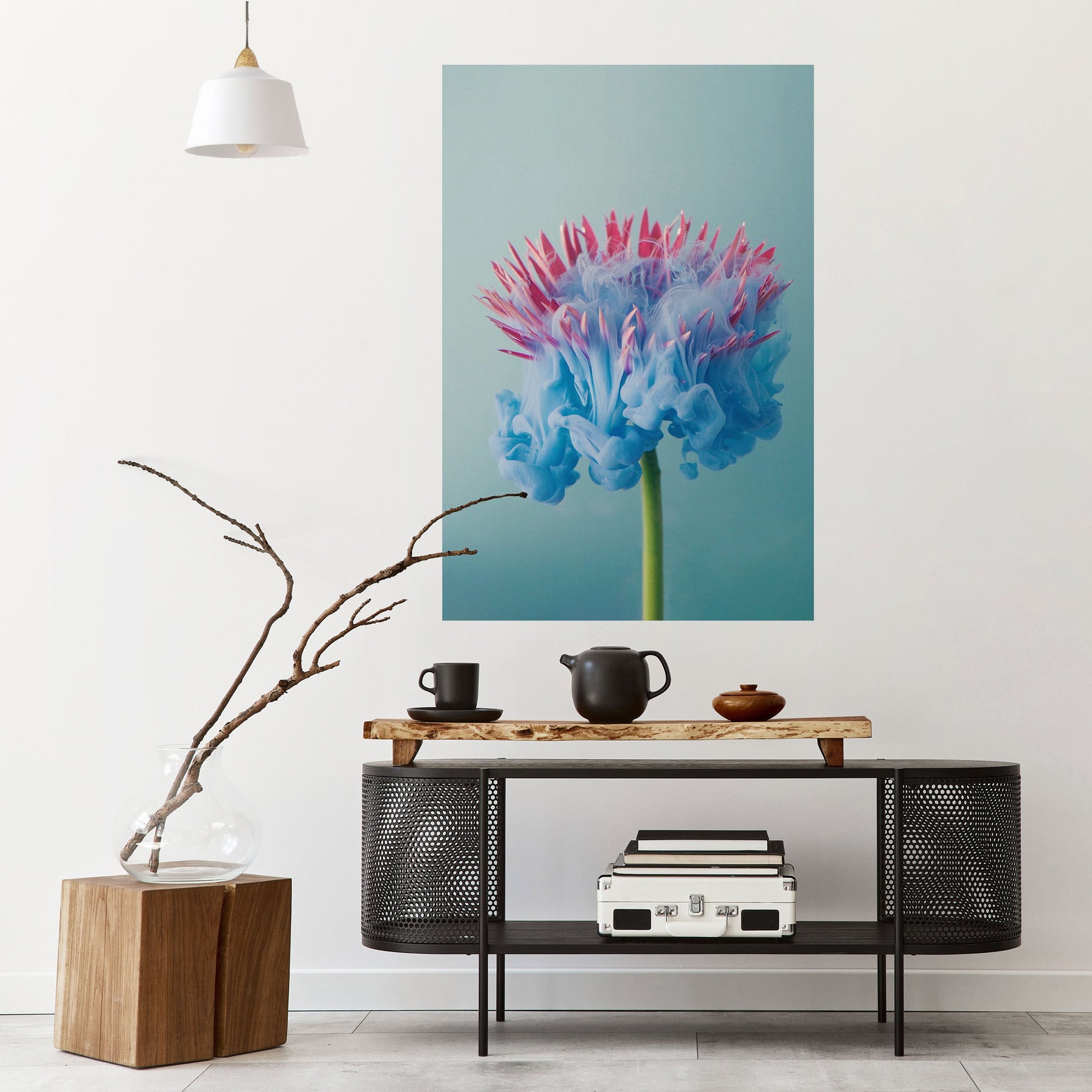 Affiche verticale autocollante « MISTY BLUE EXPLOSION »