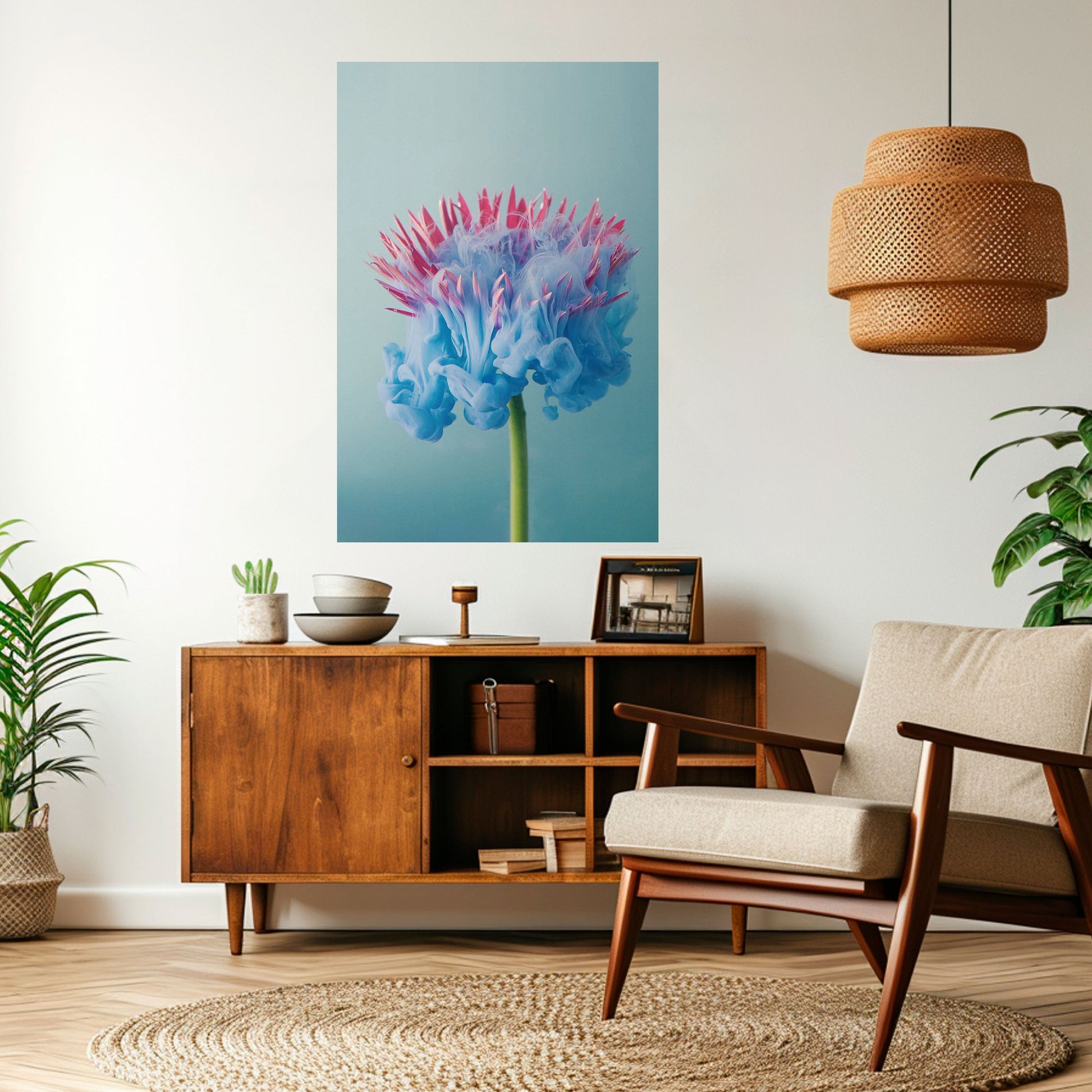 Affiche verticale autocollante « MISTY BLUE EXPLOSION »