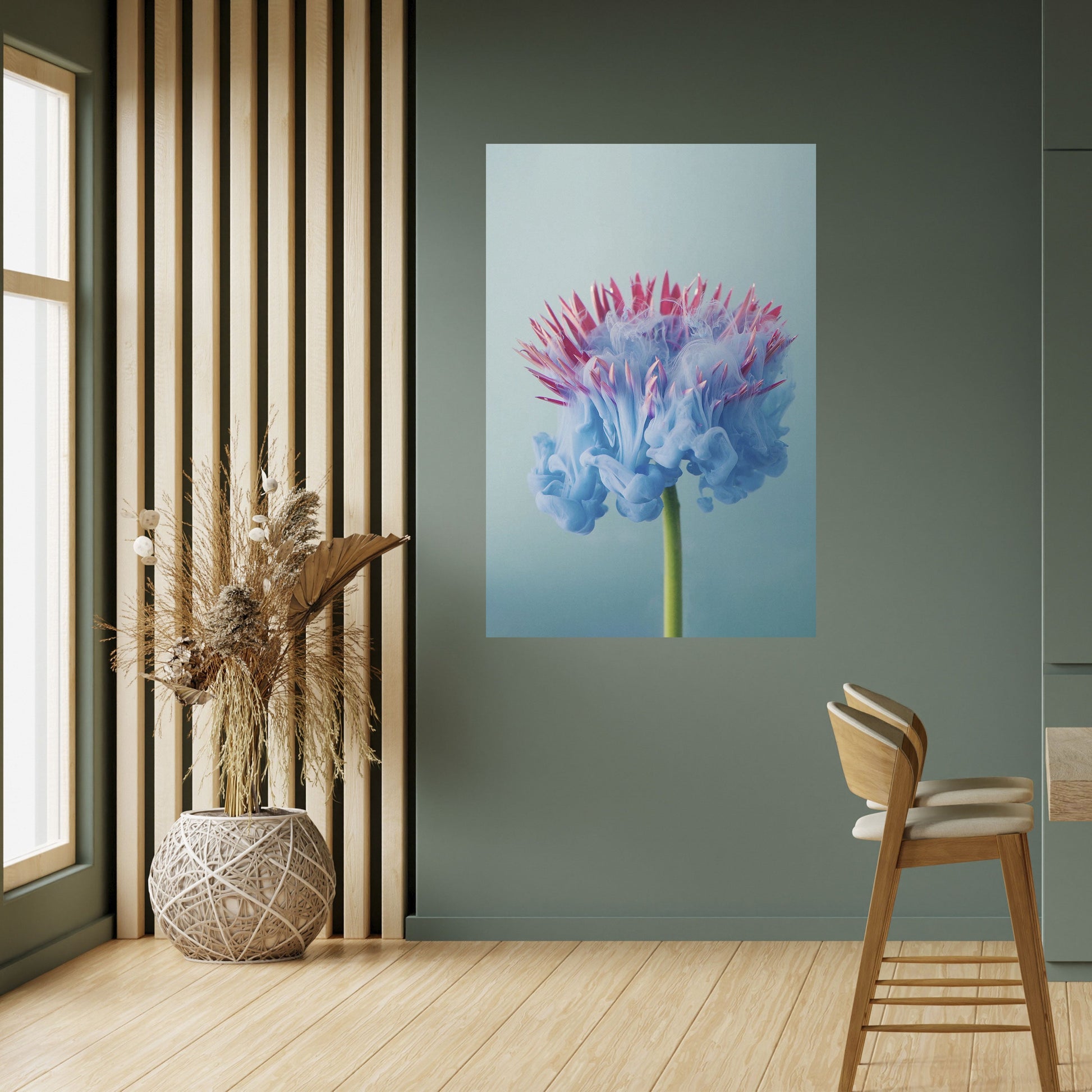 Affiche verticale autocollante « MISTY BLUE EXPLOSION »