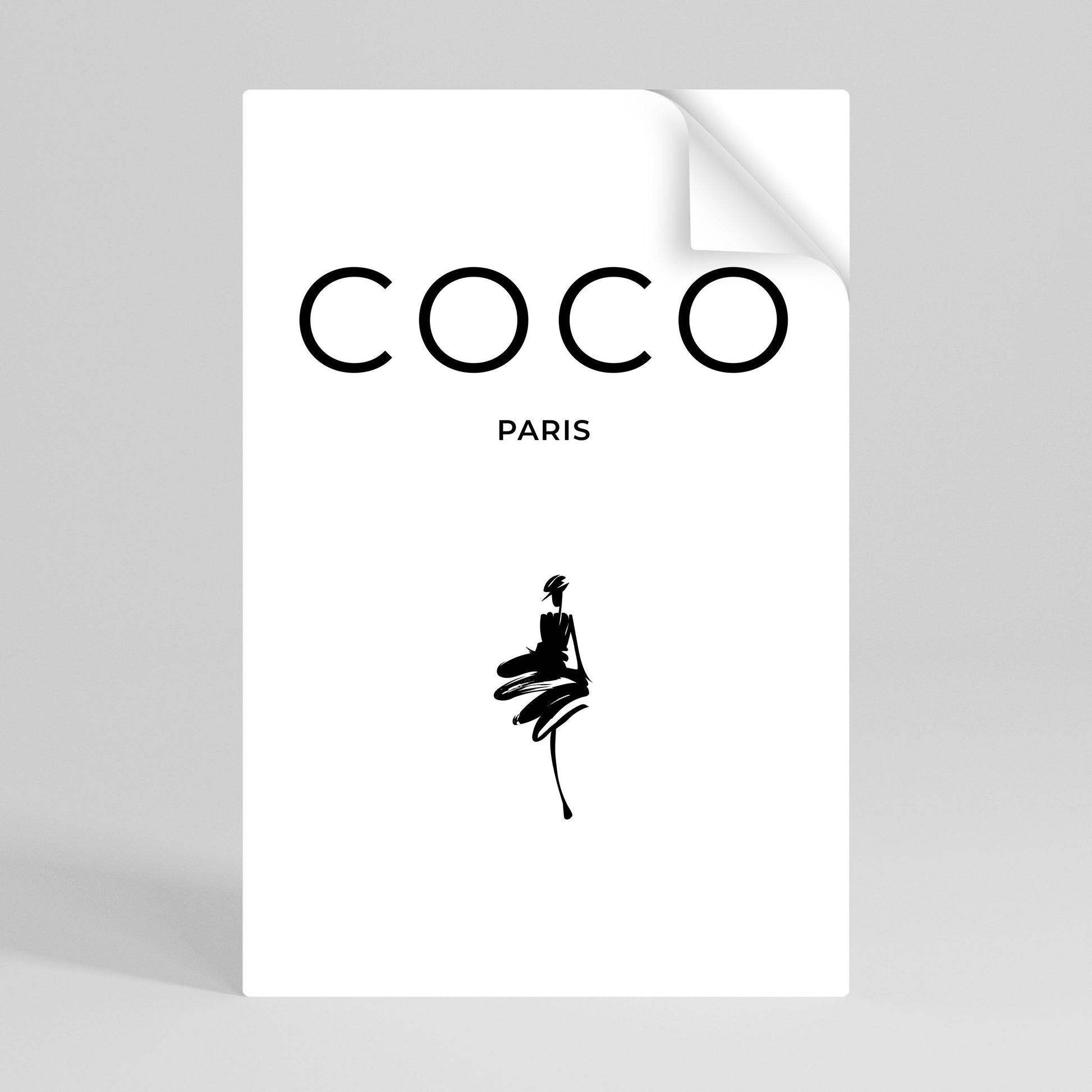 COCO CHANEL - ÉLÉGANCE INTEMPORELLE Poster vertical autocollant