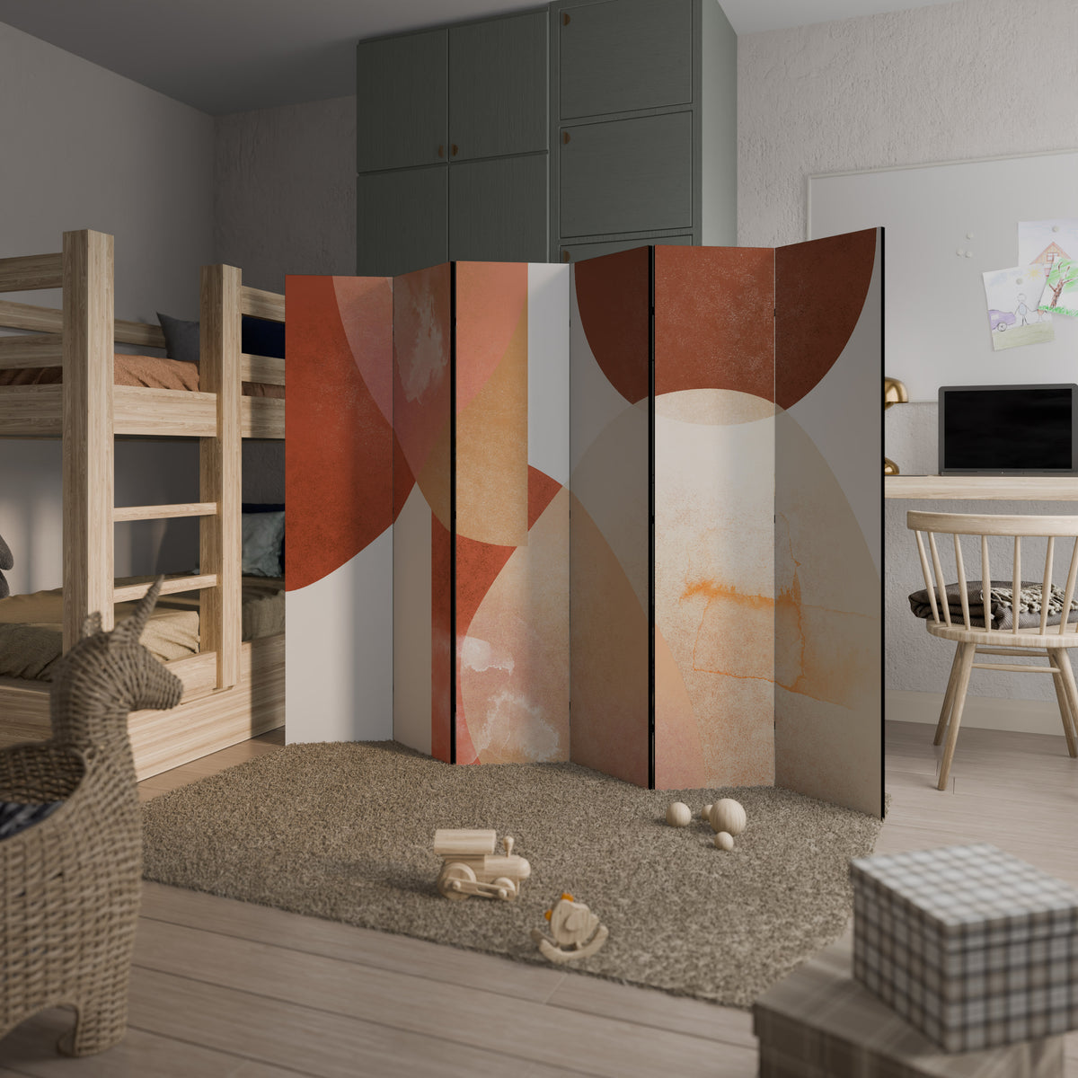 LEVITATING HOURS 6-Panel Room Divider
