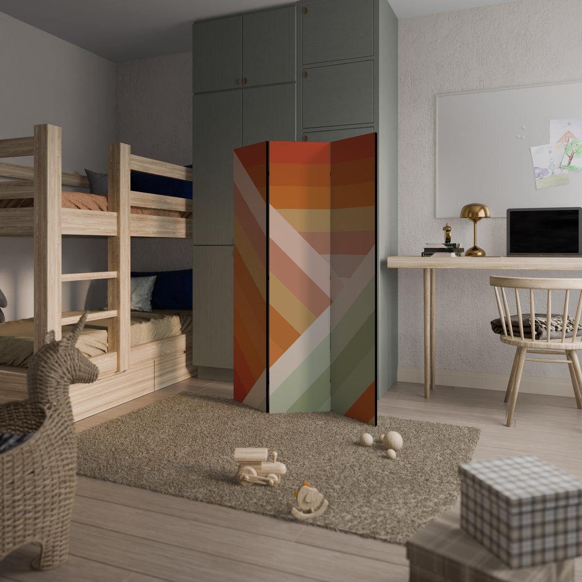 GRADIENT PICKS 3-Panel Room Divider