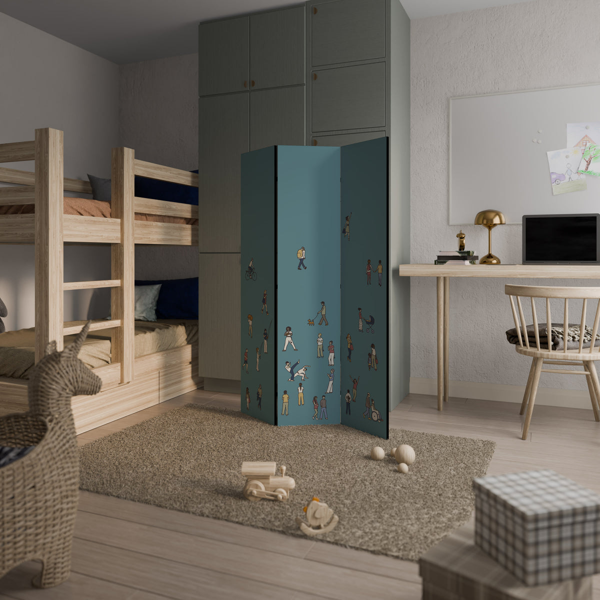 COLLECTIVE STREAM 3-Panel Room Divider