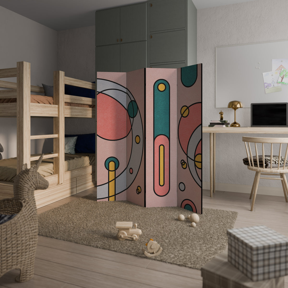GOSSAMER ECHOES 4-Panel Room Divider