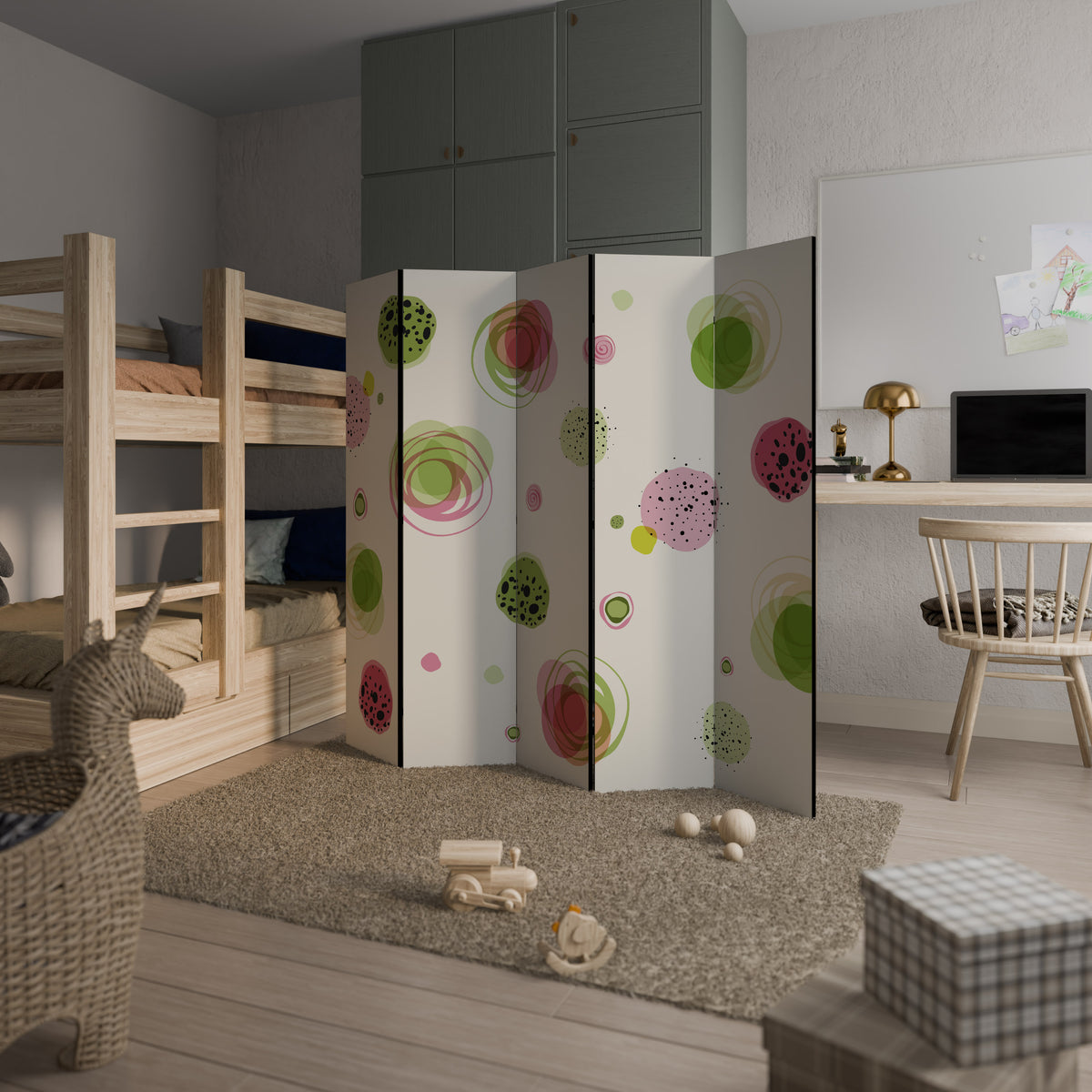COLORFUL COSMOS 5-Panel Room Divider