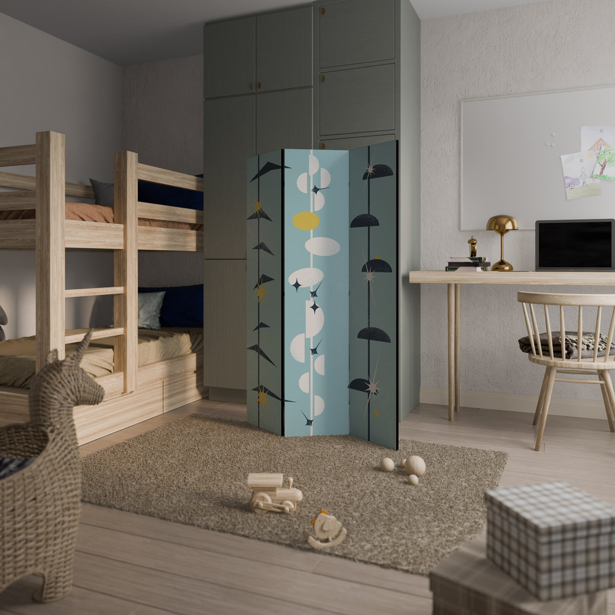 PATHS TO HAPPINESS 3-Panel Room Divider