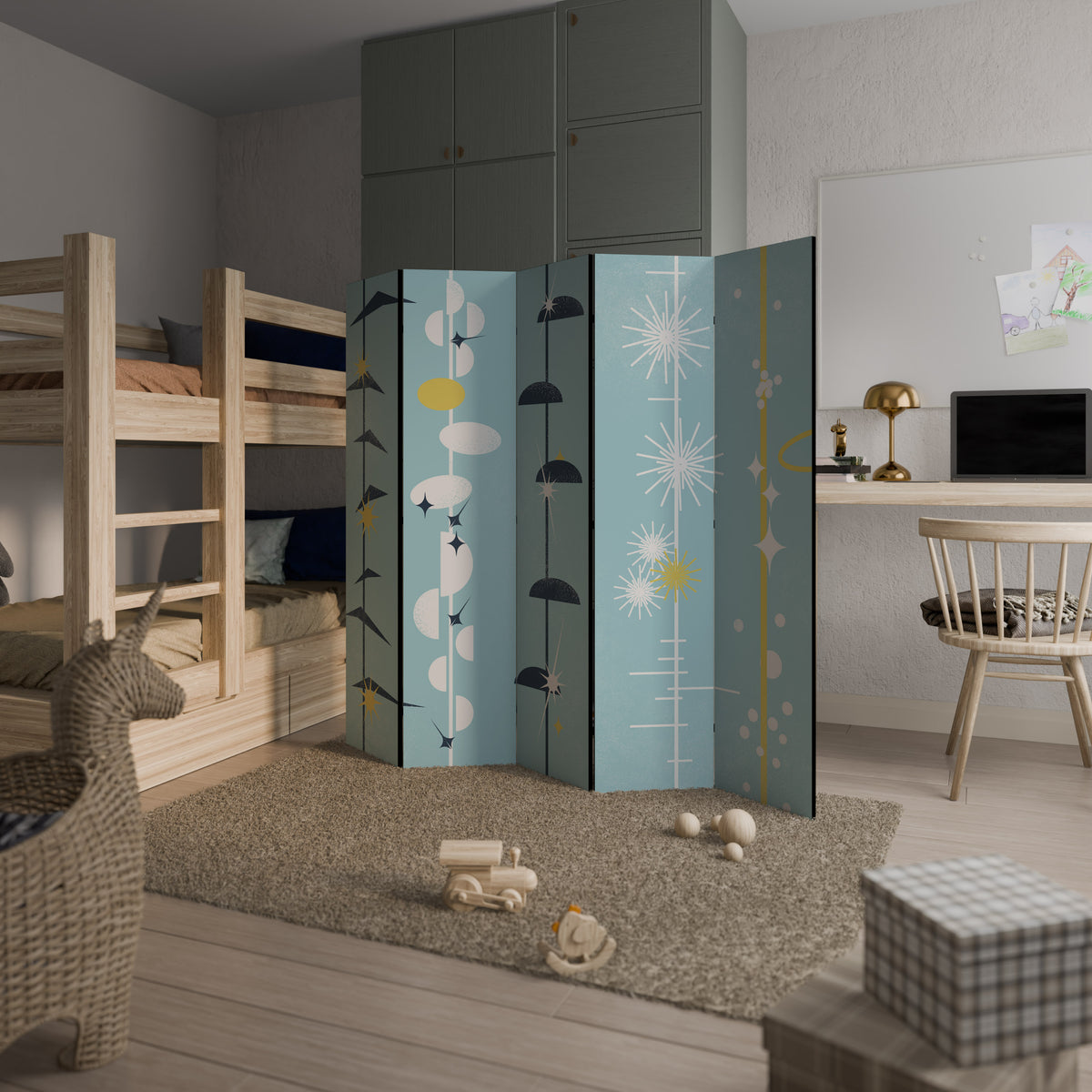 PATHS TO HAPPINESS 5-Panel Room Divider