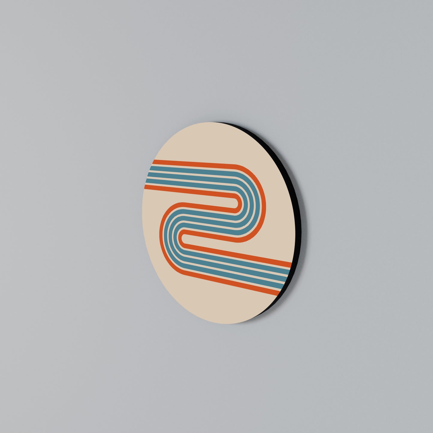 RIVER PATH Round Wall Art