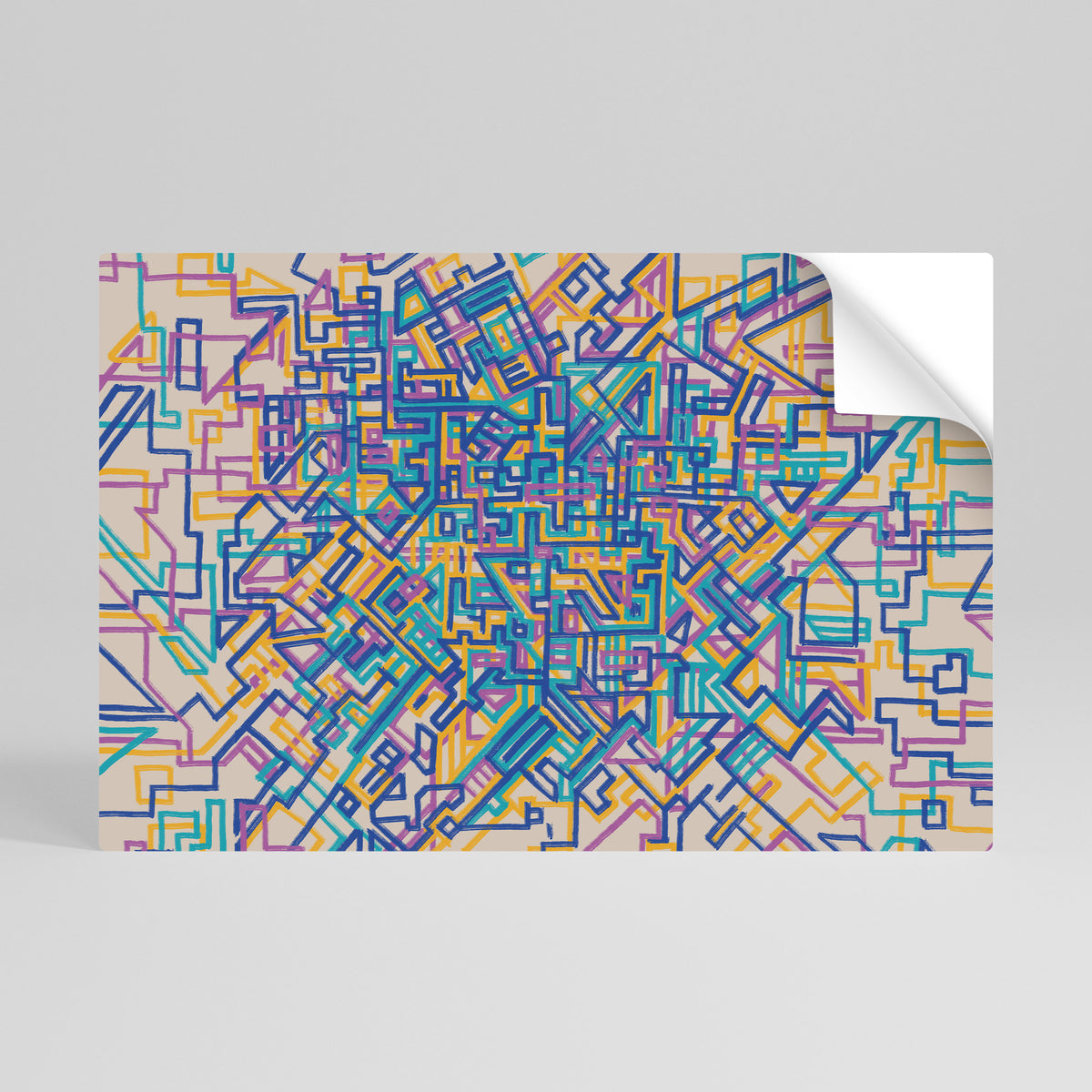 MEMORIES MAP Peel and Stick Horizontal Poster