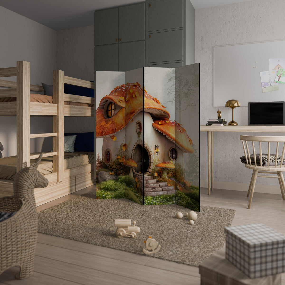 MYSTIC TOADSTOOL 4-Panel Room Divider