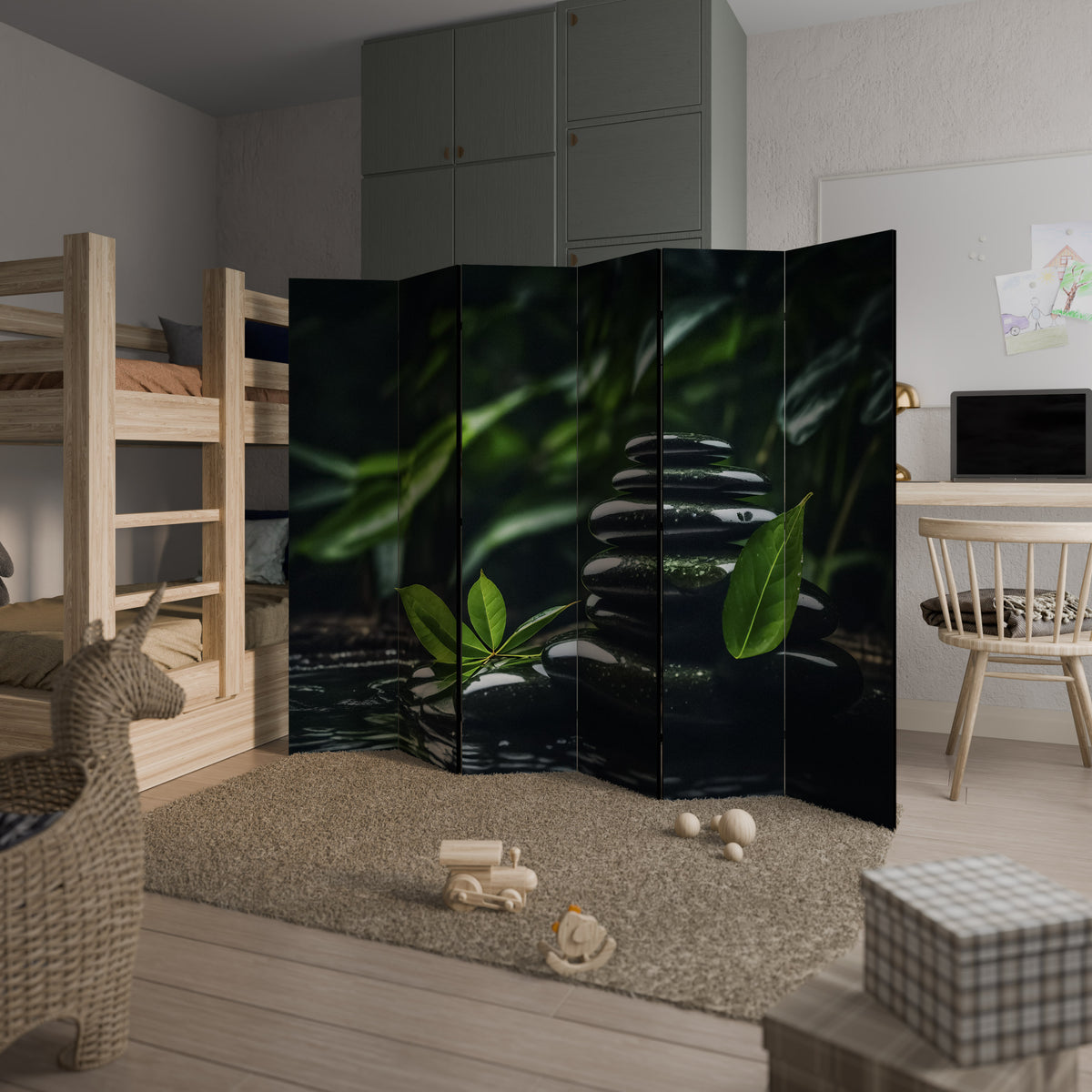 HARMONY STONES 6-Panel Room Divider