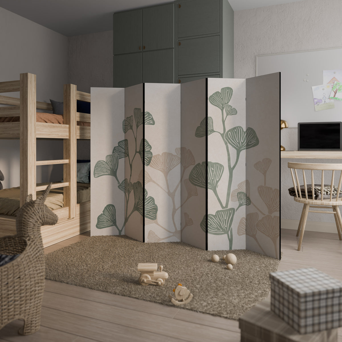 THE GOST OF GINKGO 6-Panel Room Divider