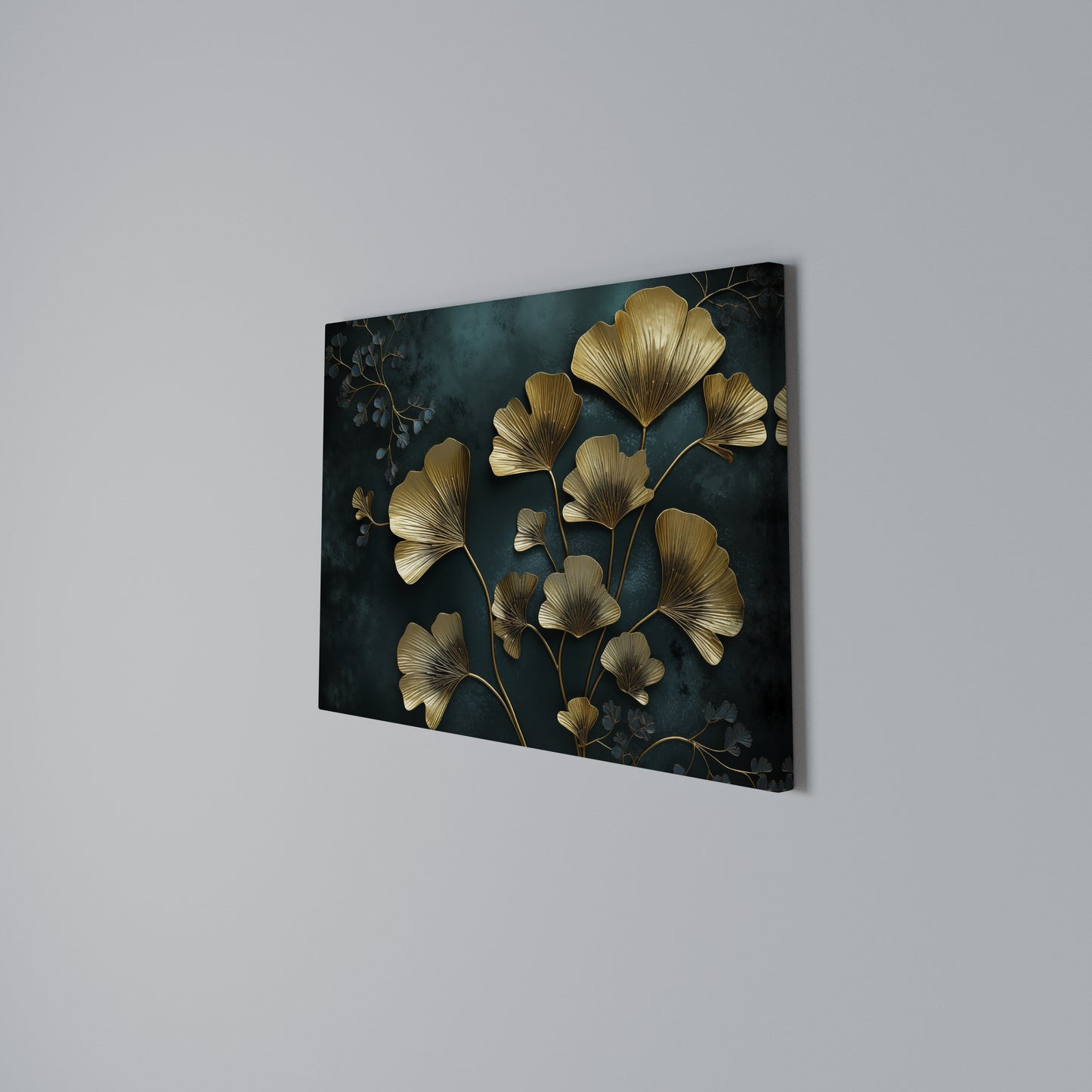 GOLDEN FLORA FANTASY Horizontal Canvas Print