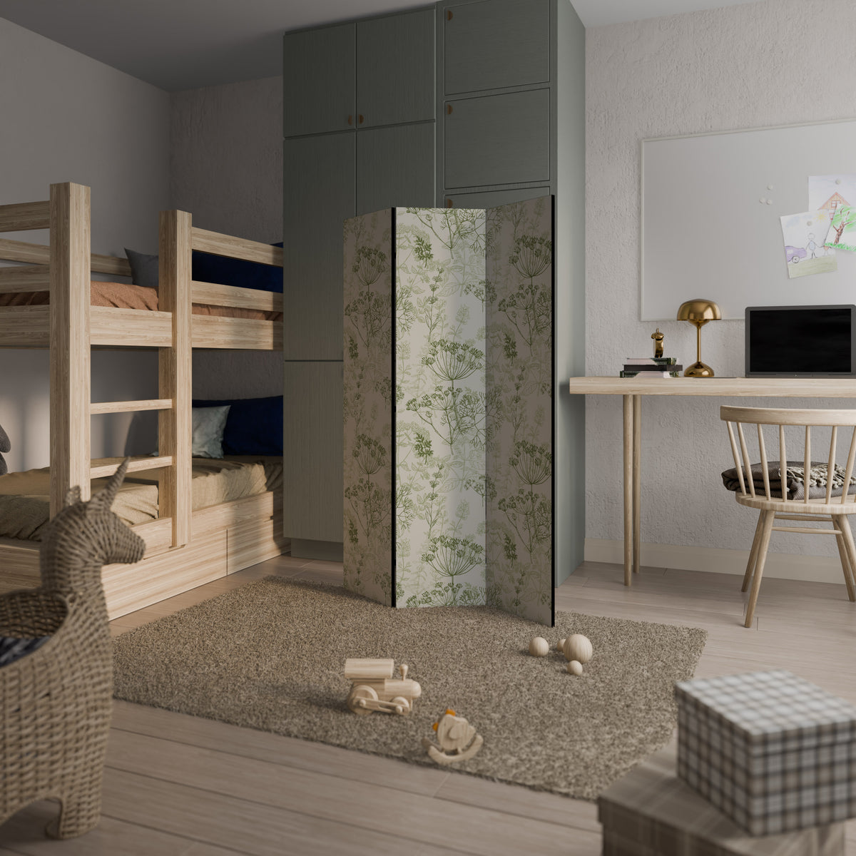 FENNEL BALDACHIN 3-Panel Room Divider