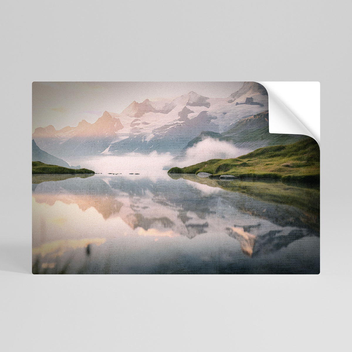 FOGGY HORIZON Peel and Stick Horizontal Poster