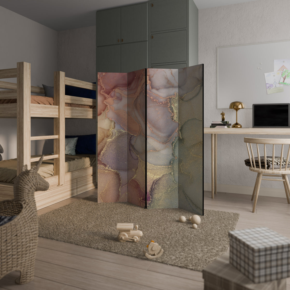 GOLDEN DREAMSCAPE RHYTHM 4-Panel Room Divider