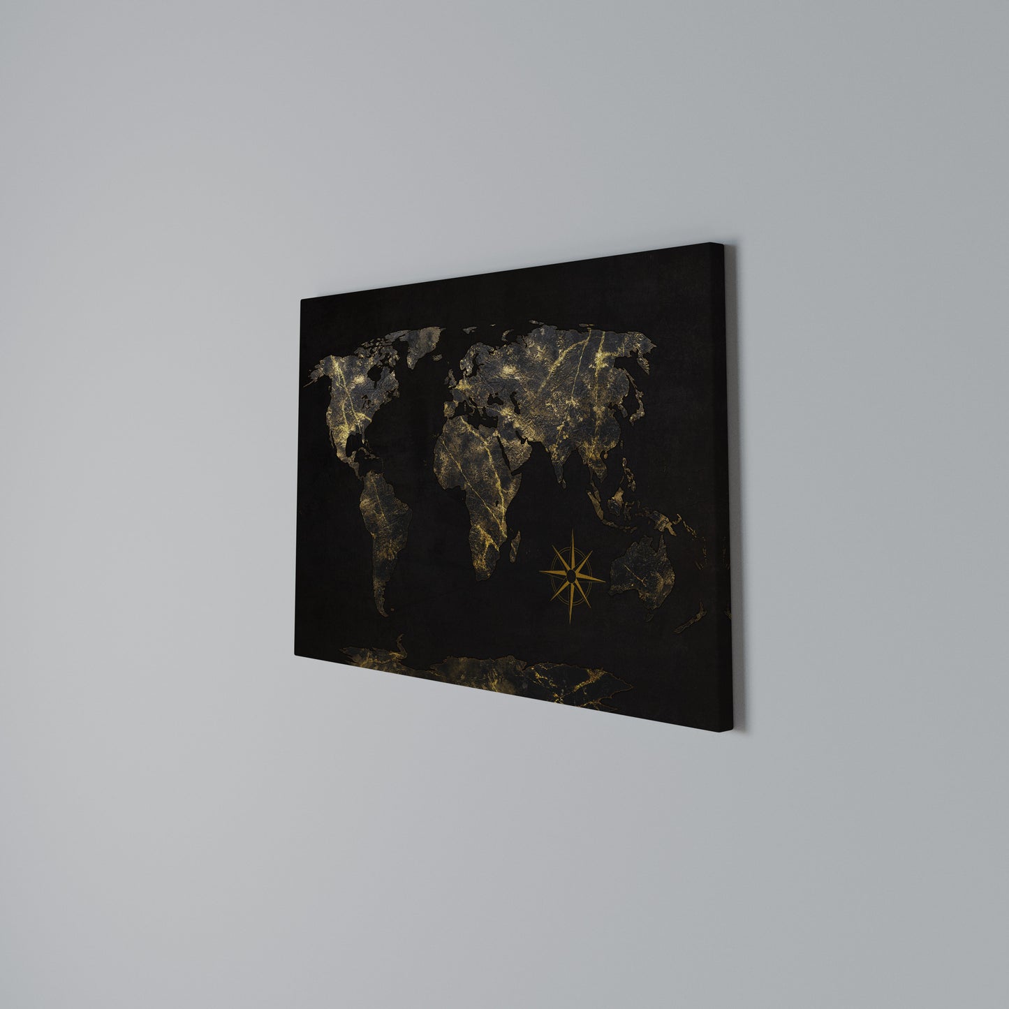 GOLDEN GEOGRAPHY Horizontal Canvas Print