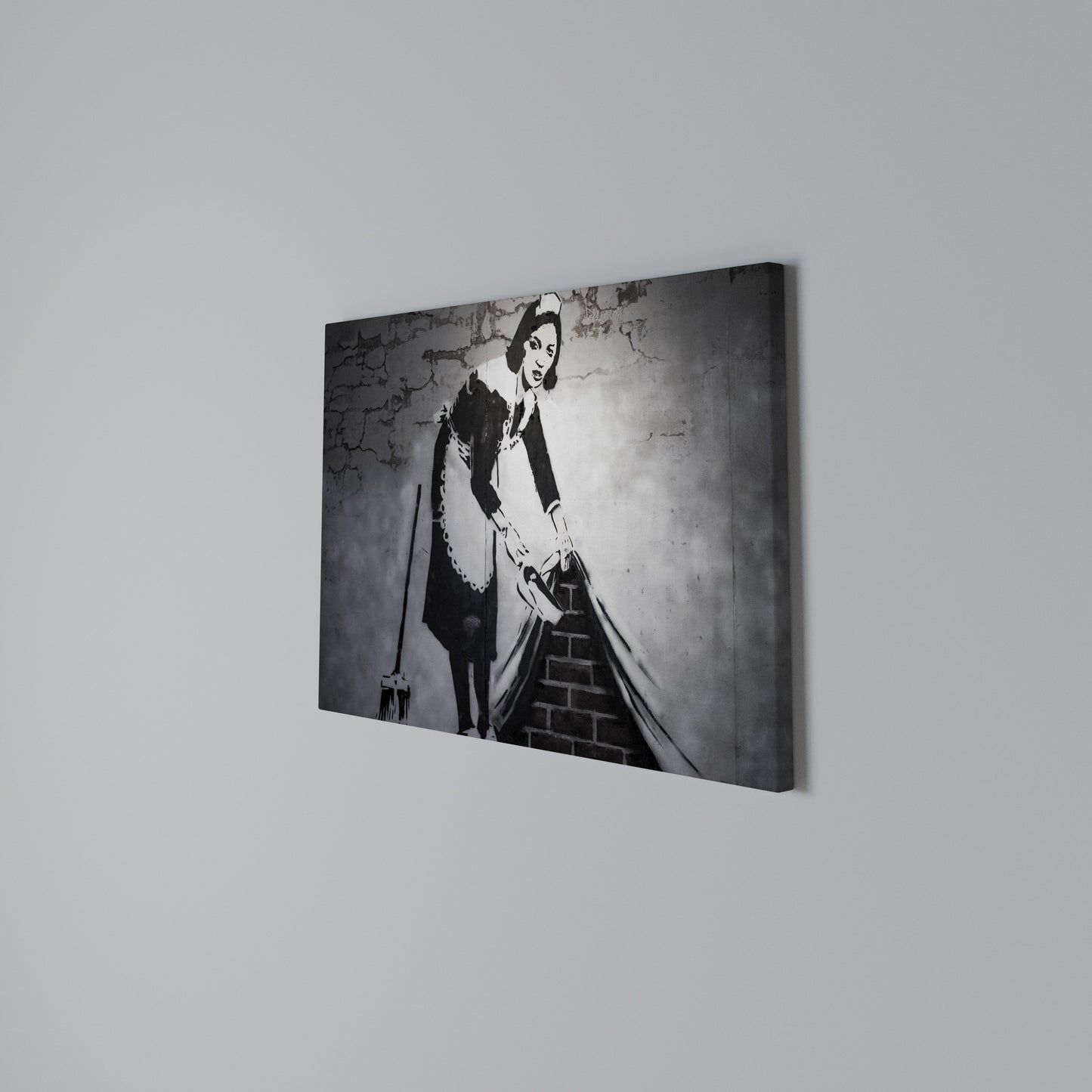 SWEEPING UNDER (BANKSY) Horizontal Canvas Print