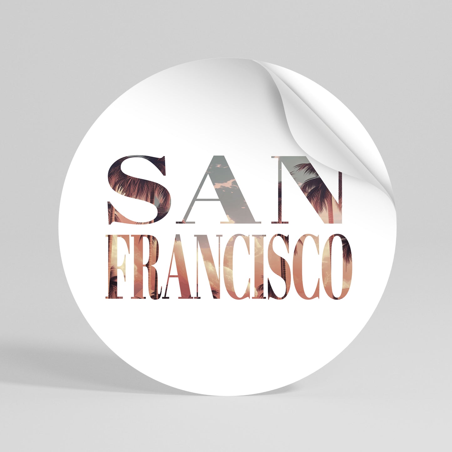 SAN FRANCISCO Peel and Stick Round Sticker