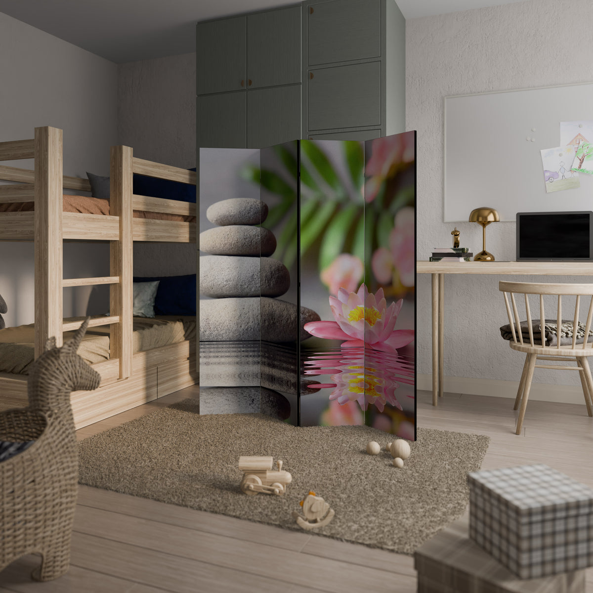 CALMING REFLECTIONS 4-Panel Room Divider