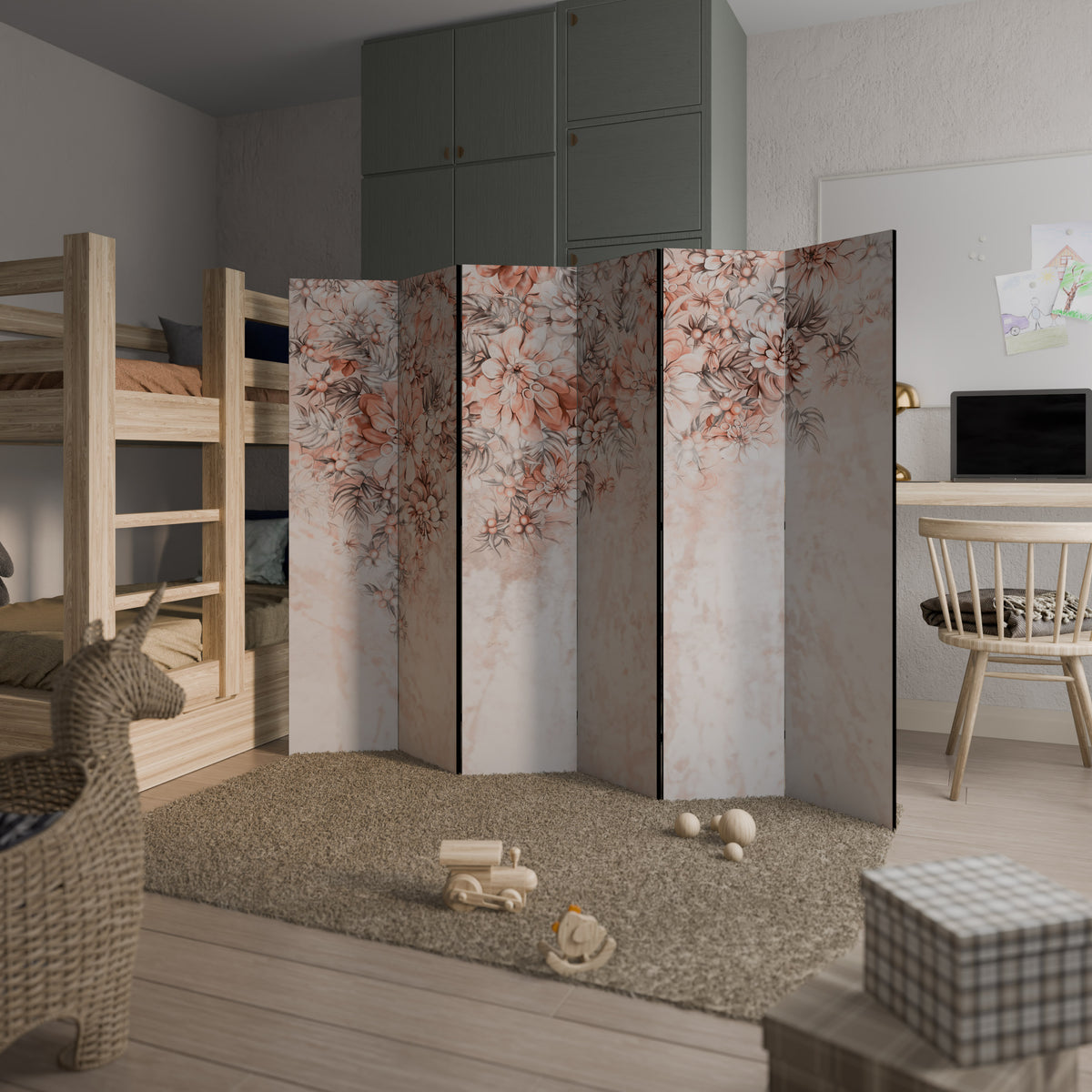 MARBLE GARDEN FANTASY 6-Panel Room Divider