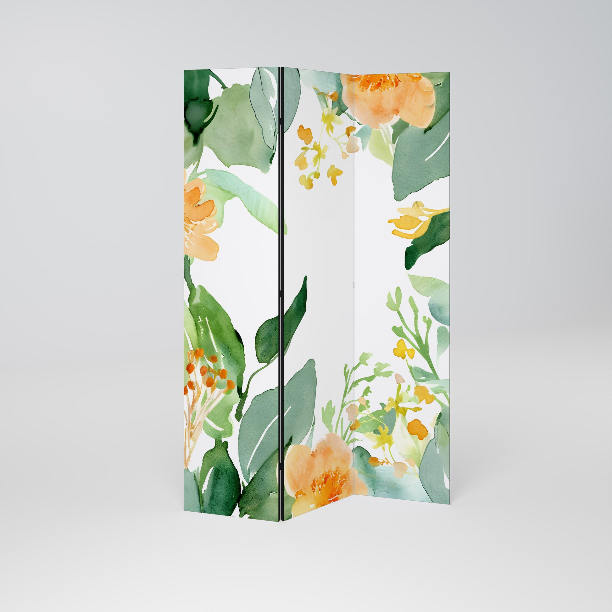 Séparateur de pièce décoratif à 3 panneaux FLORAL SERENITY SPLIT