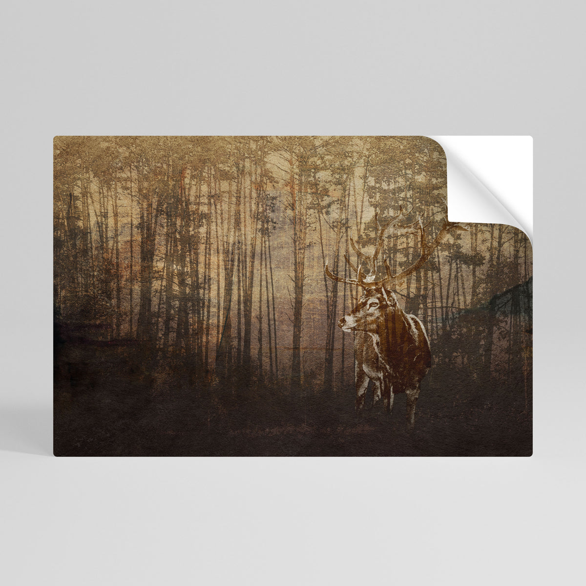 WHISPERING WOODS MYSTIQUE Peel and Stick Horizontal Poster