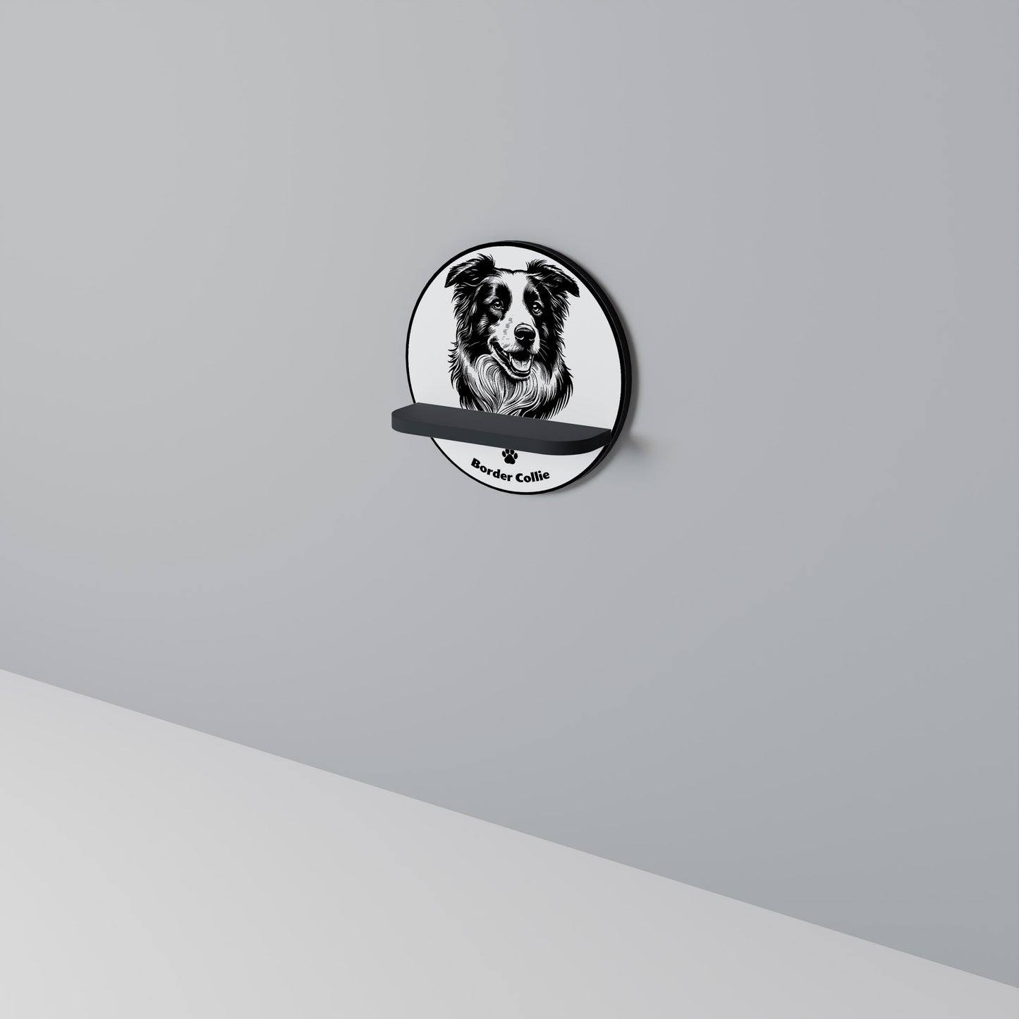 BORDER COLLIE Art Shelf