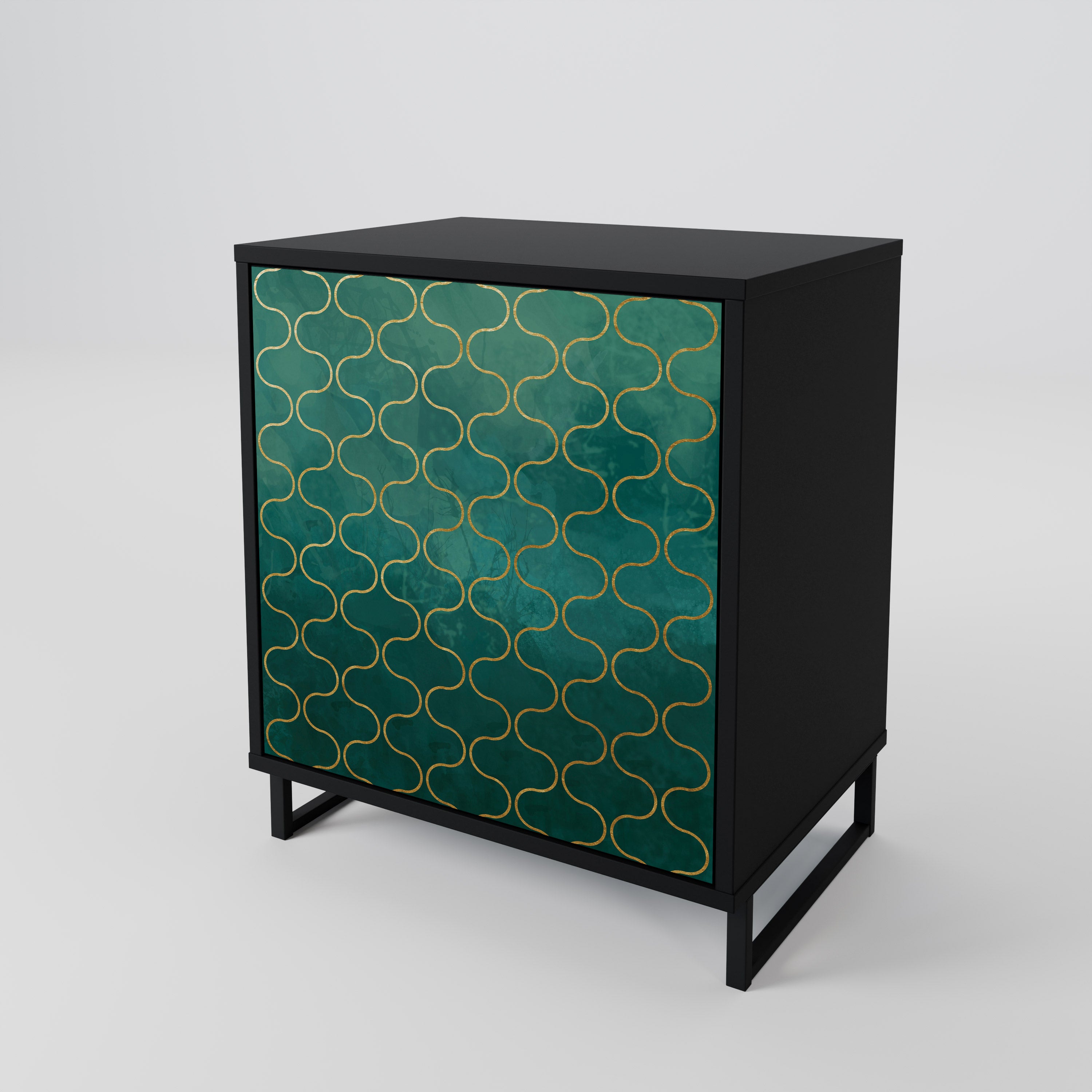 TESSELATED GREENERY 1-Door Sideboard