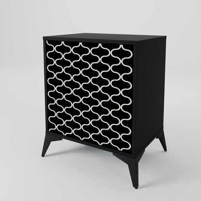 TESSELATED BLACKNESS 1-Door Sideboard