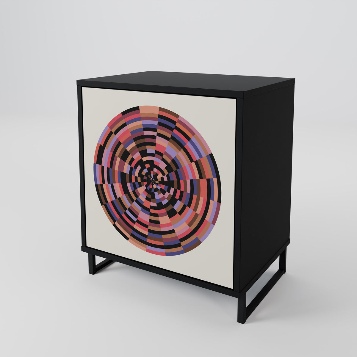 BROWN CIRCLES 1-Door Sideboard