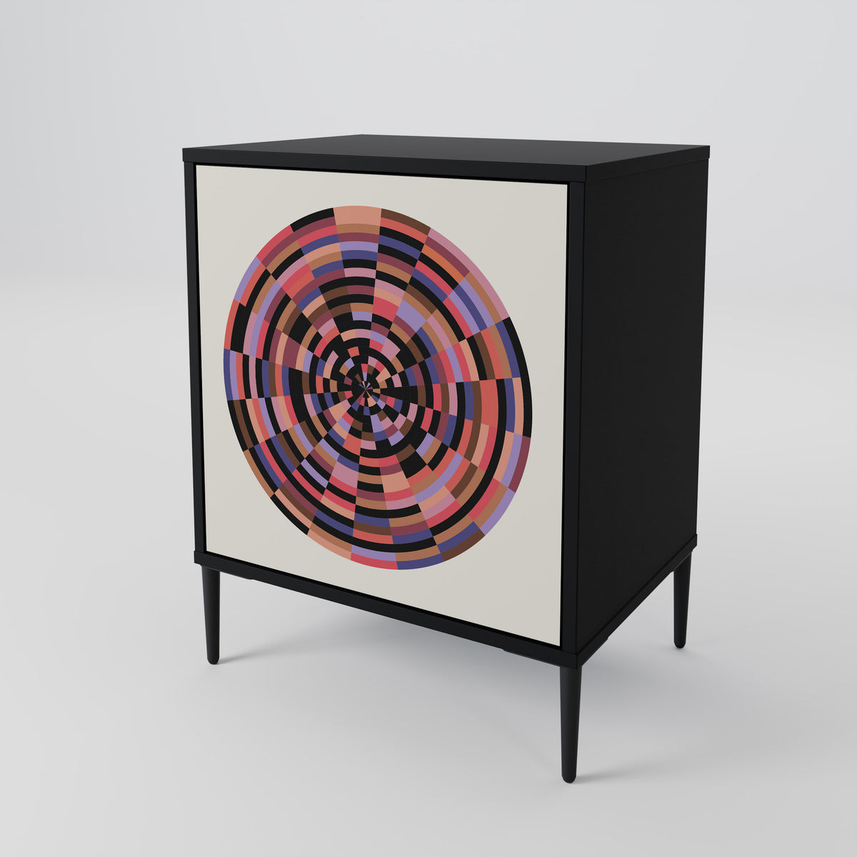 BROWN CIRCLES 1-Door Sideboard