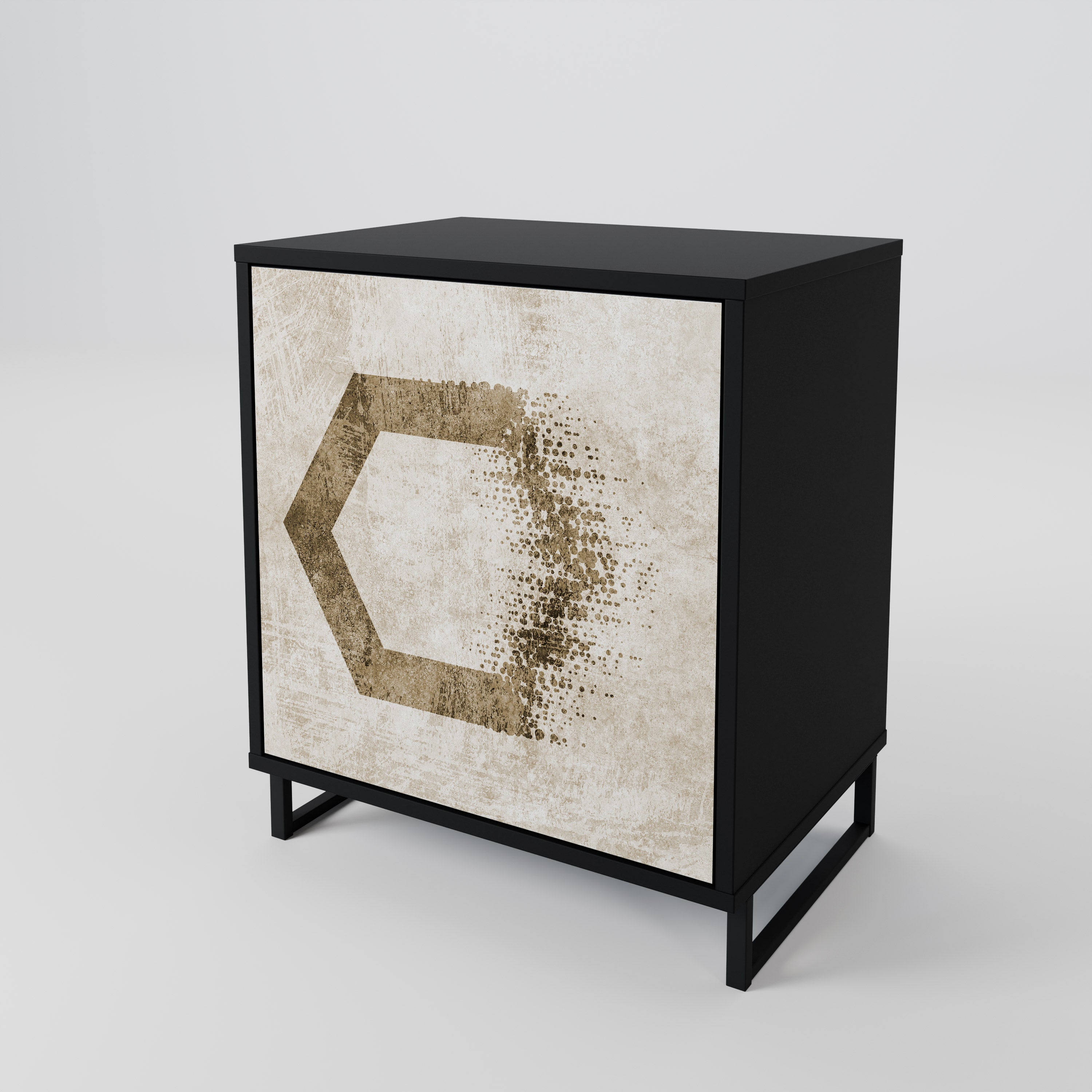 HEXAGONAL SHAPES 1-Door Sideboard