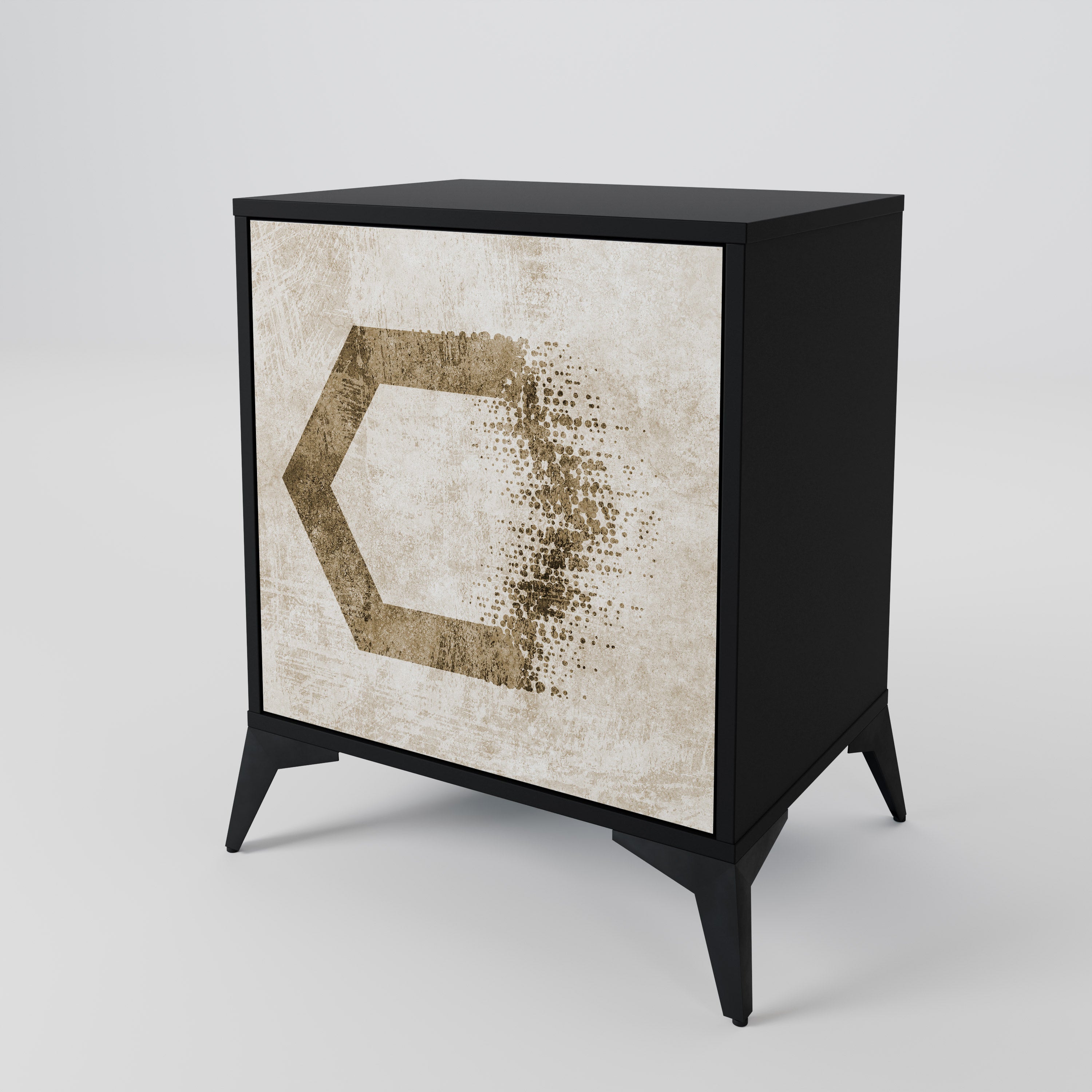 HEXAGONAL SHAPES 1-Door Sideboard