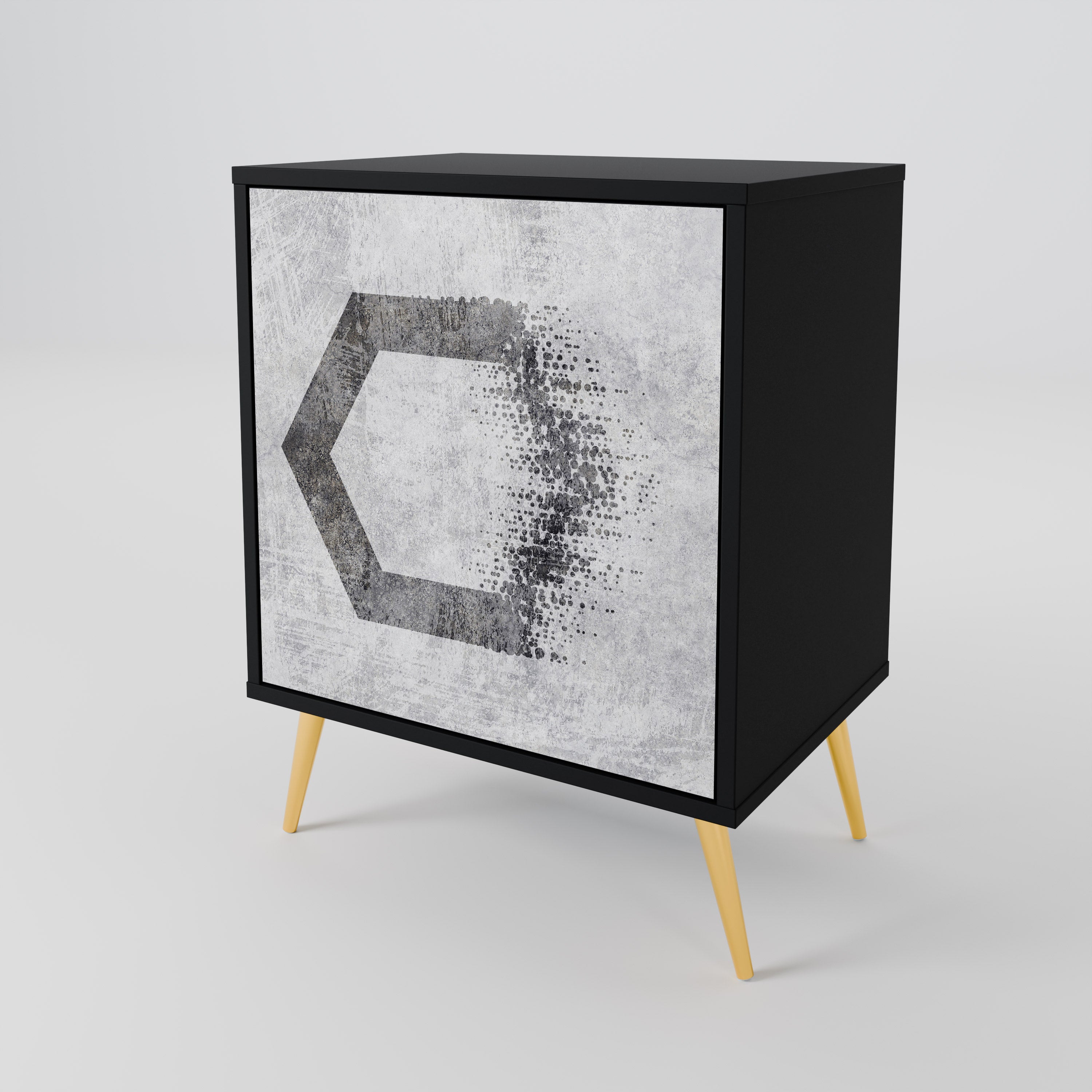 HEXAGONAL FIGURES 1-Door Sideboard