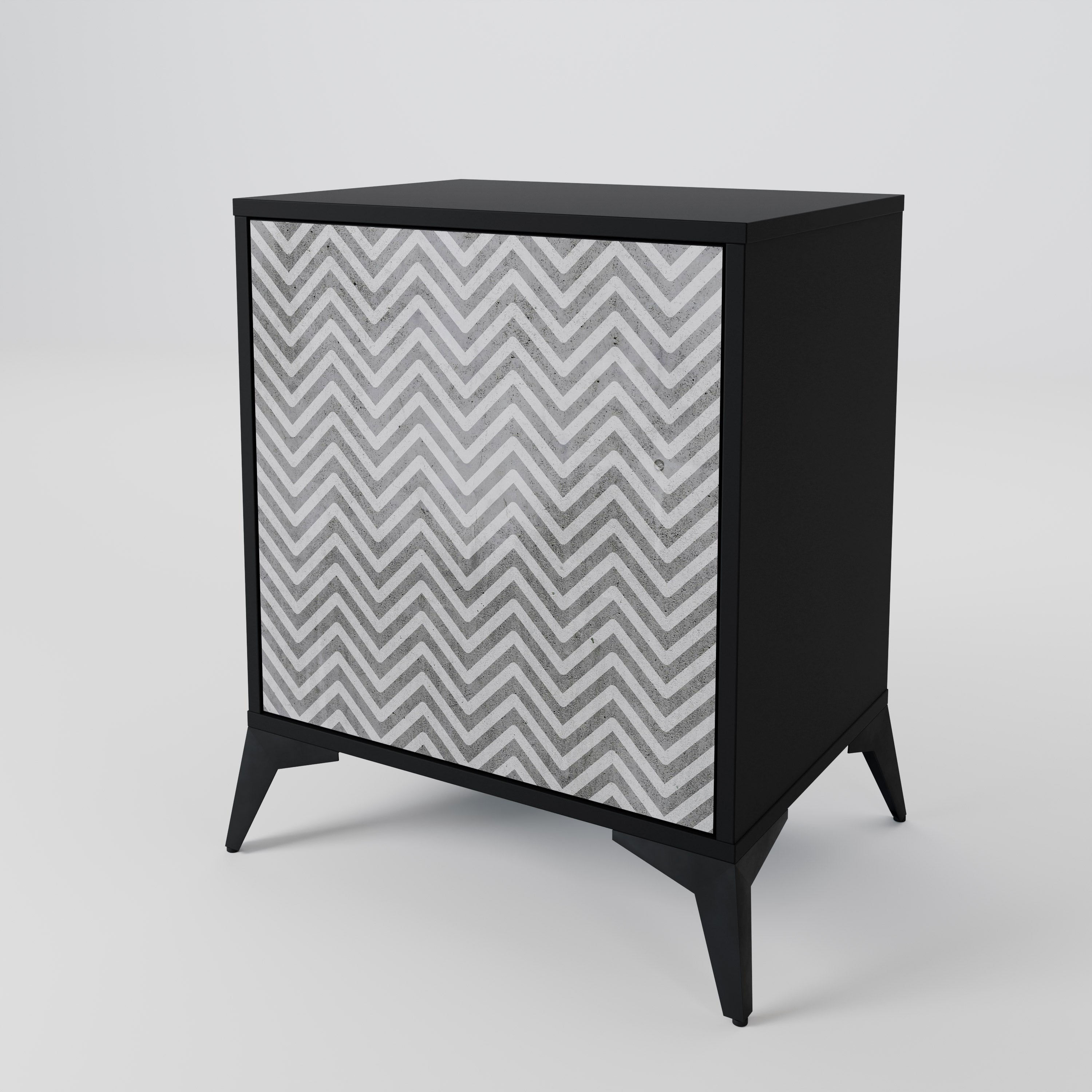 CONCRETE ZIG ZAG 1-Door Sideboard