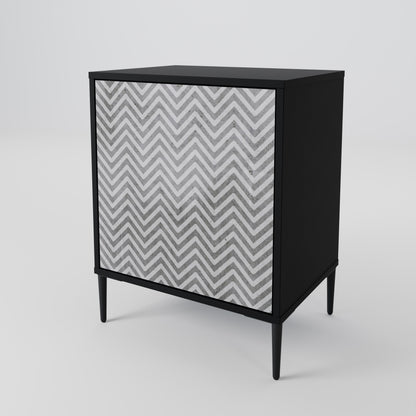 CONCRETE ZIG ZAG 1-Door Sideboard