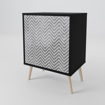 CONCRETE ZIG ZAG 1-Door Sideboard