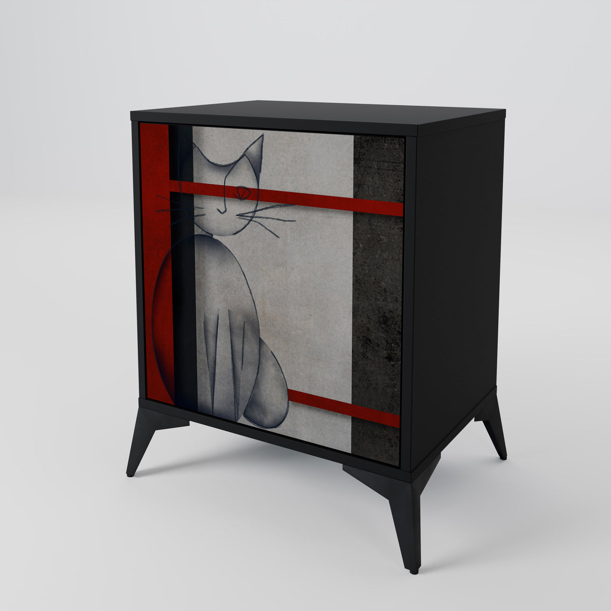 GRAY FIGURES 1-Door Sideboard