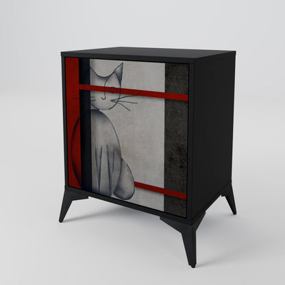 GRAY FIGURES 1-Door Sideboard