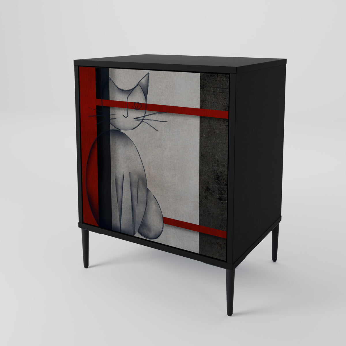 GRAY FIGURES 1-Door Sideboard