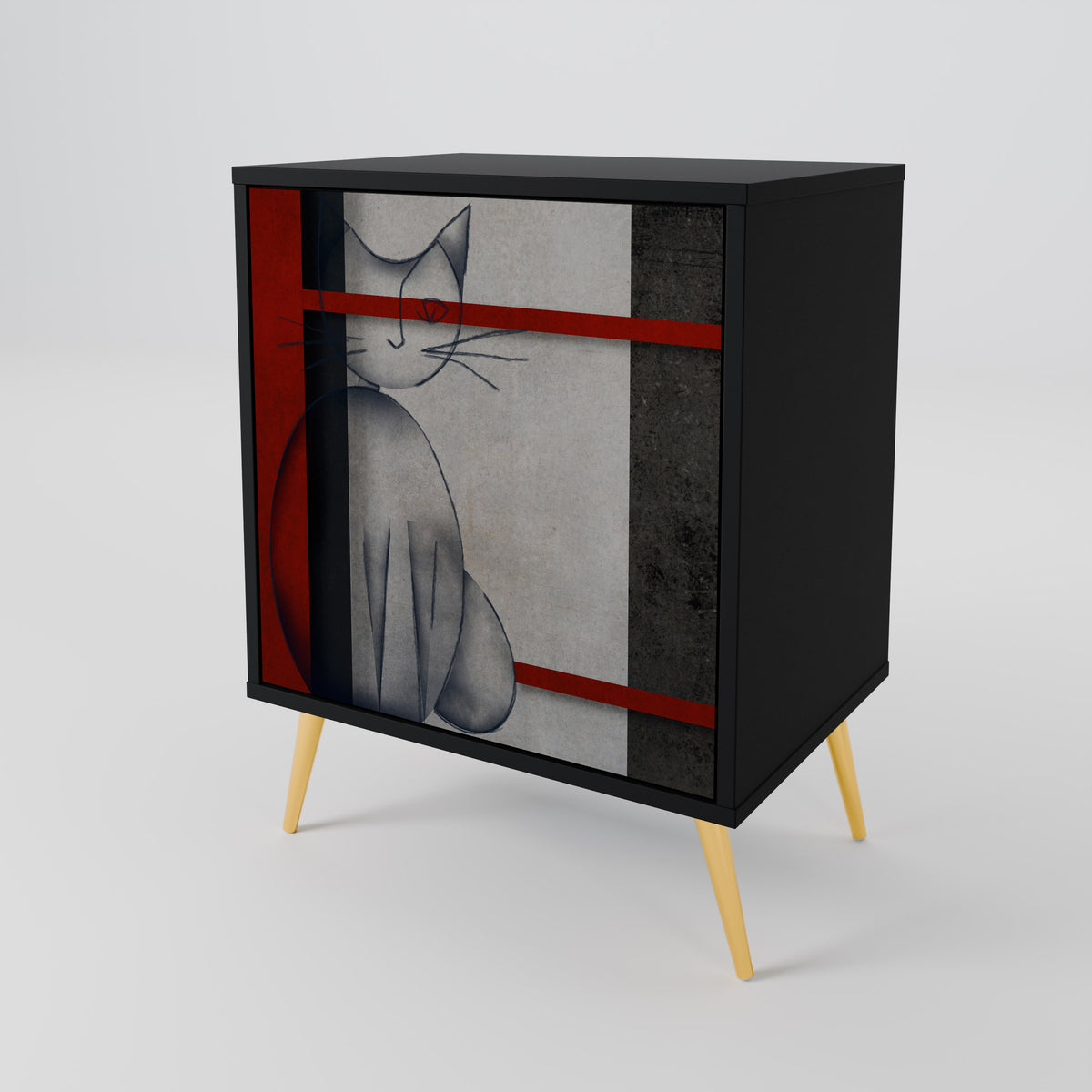 GRAY FIGURES 1-Door Sideboard