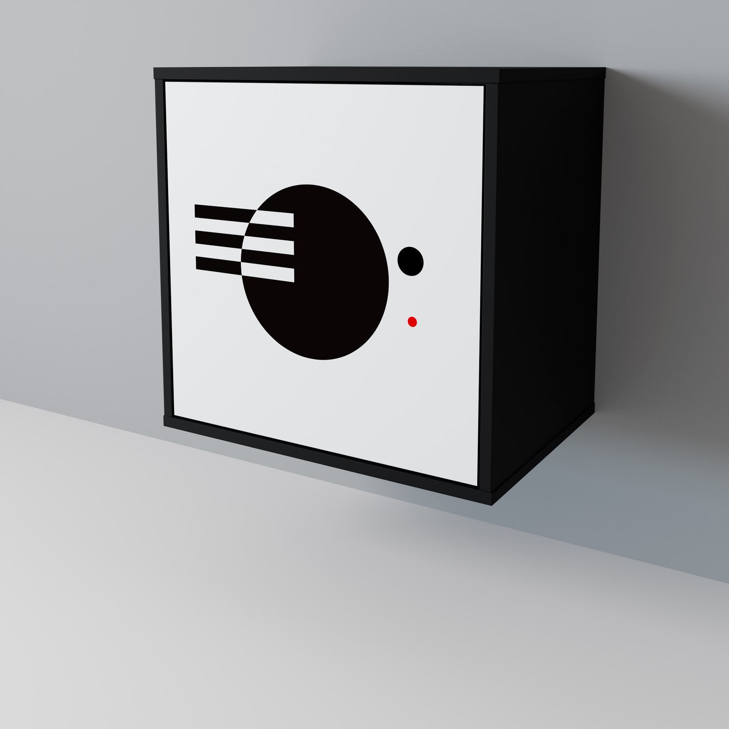 BLACK AND WHITE COMBINATION 1-Door Sideboard