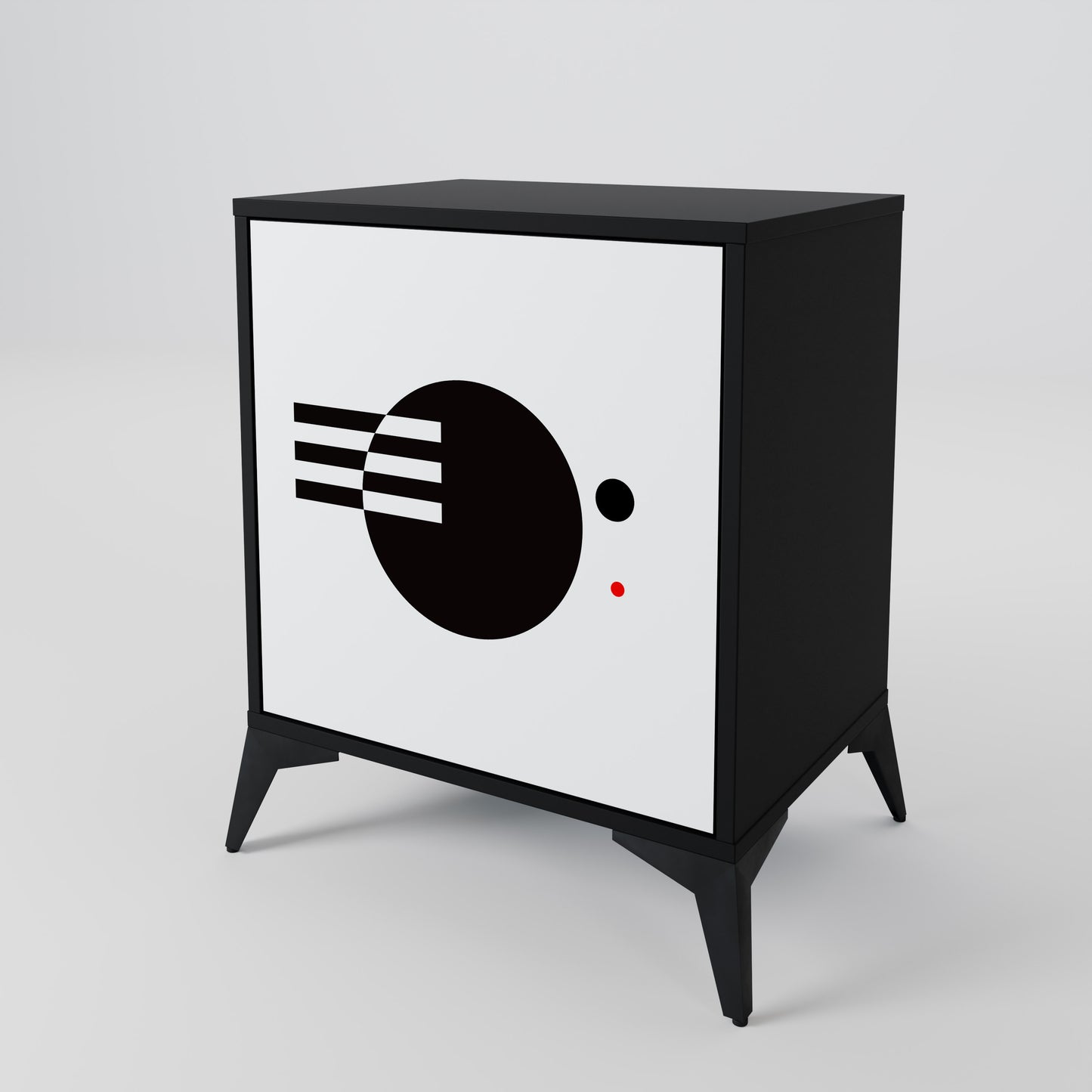 BLACK AND WHITE COMBINATION 1-Door Sideboard