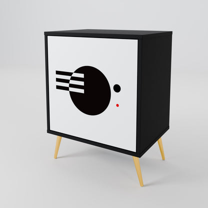 BLACK AND WHITE COMBINATION 1-Door Sideboard