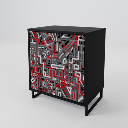 BROKEN LINES 1-Door Sideboard