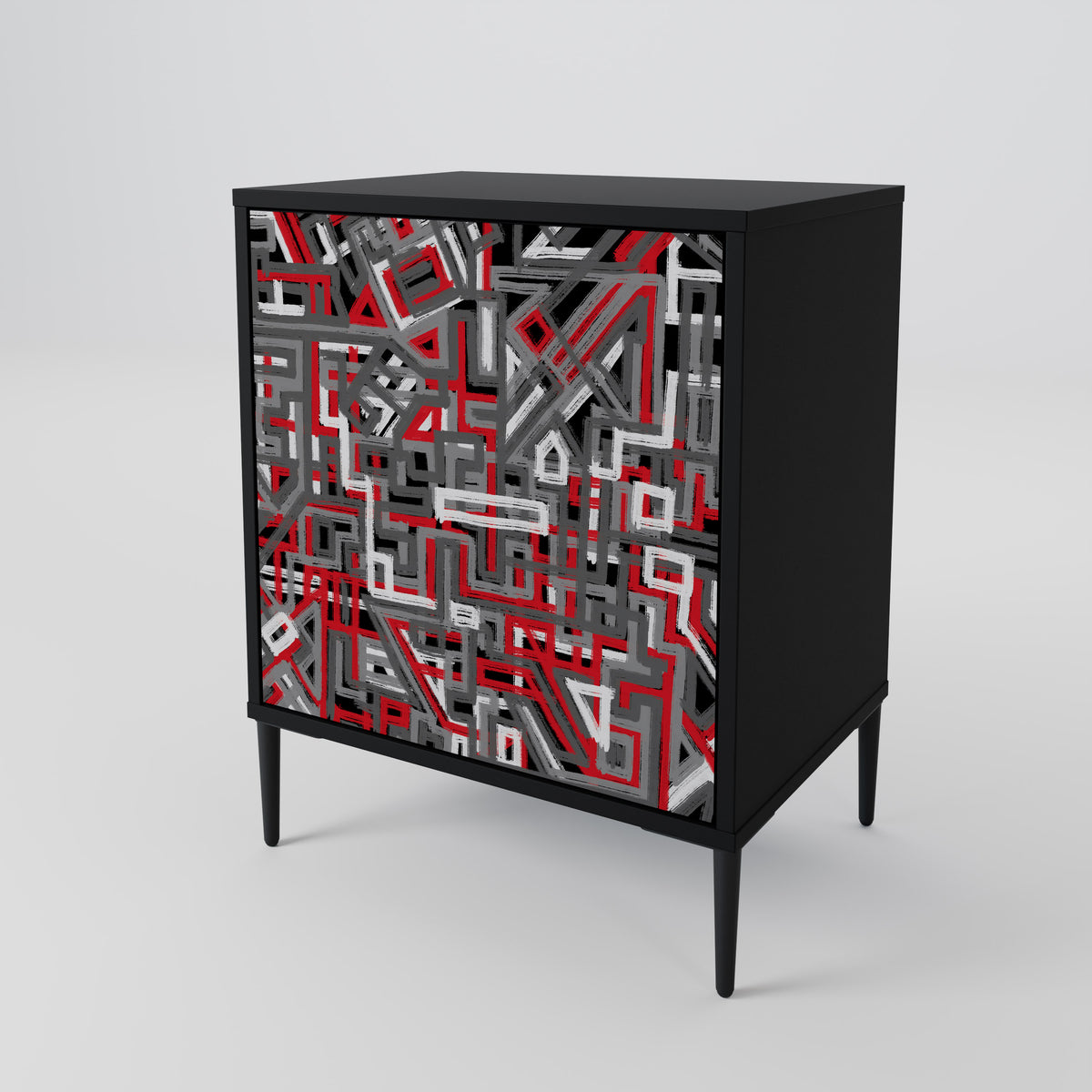BROKEN LINES 1-Door Sideboard